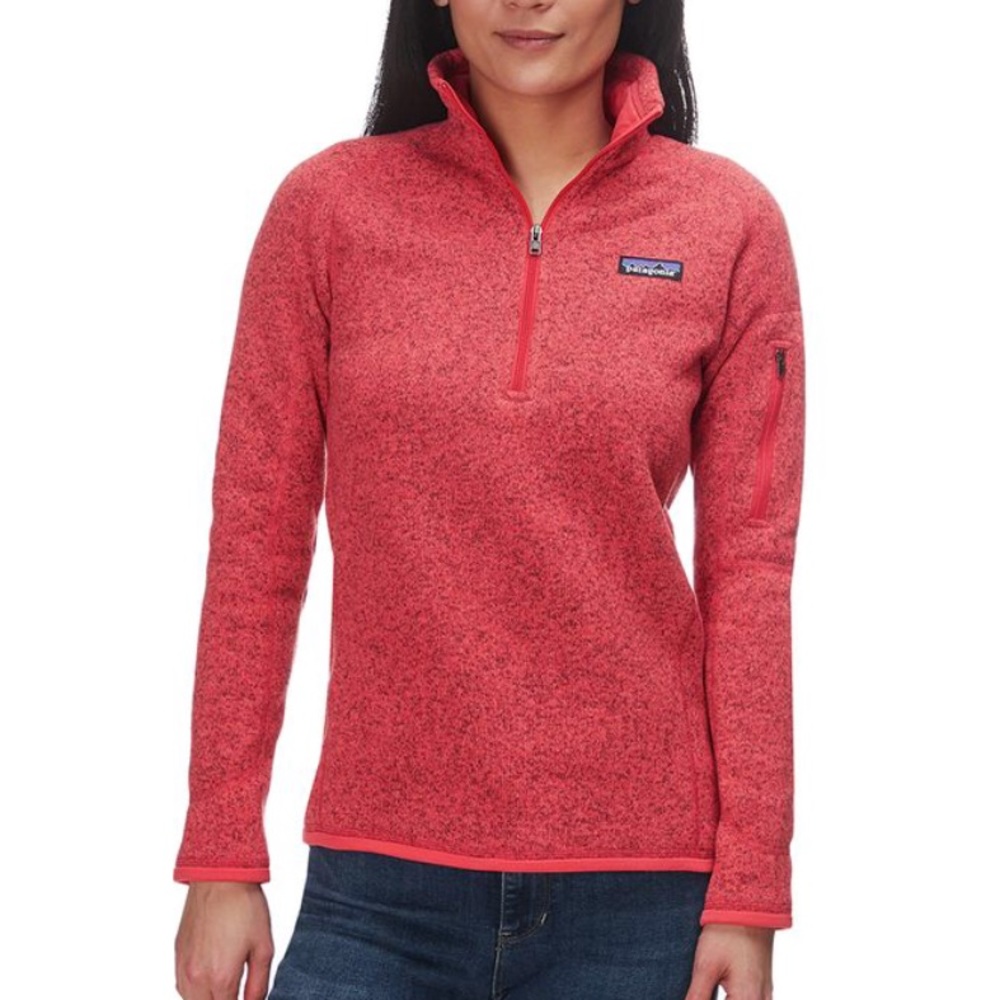 Red Patagonia 1/4 Zip Better Sweater Fleece Jacket